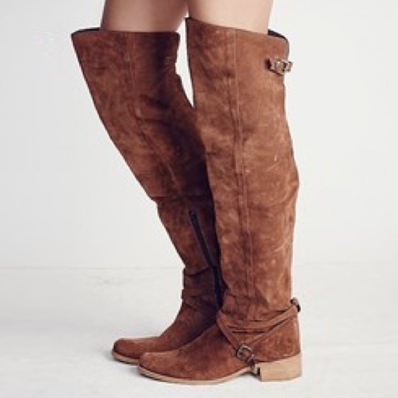 FREE PEOPLE Amorosa Suede Over the Knee BOOTS Otk - Picture 2 of 5